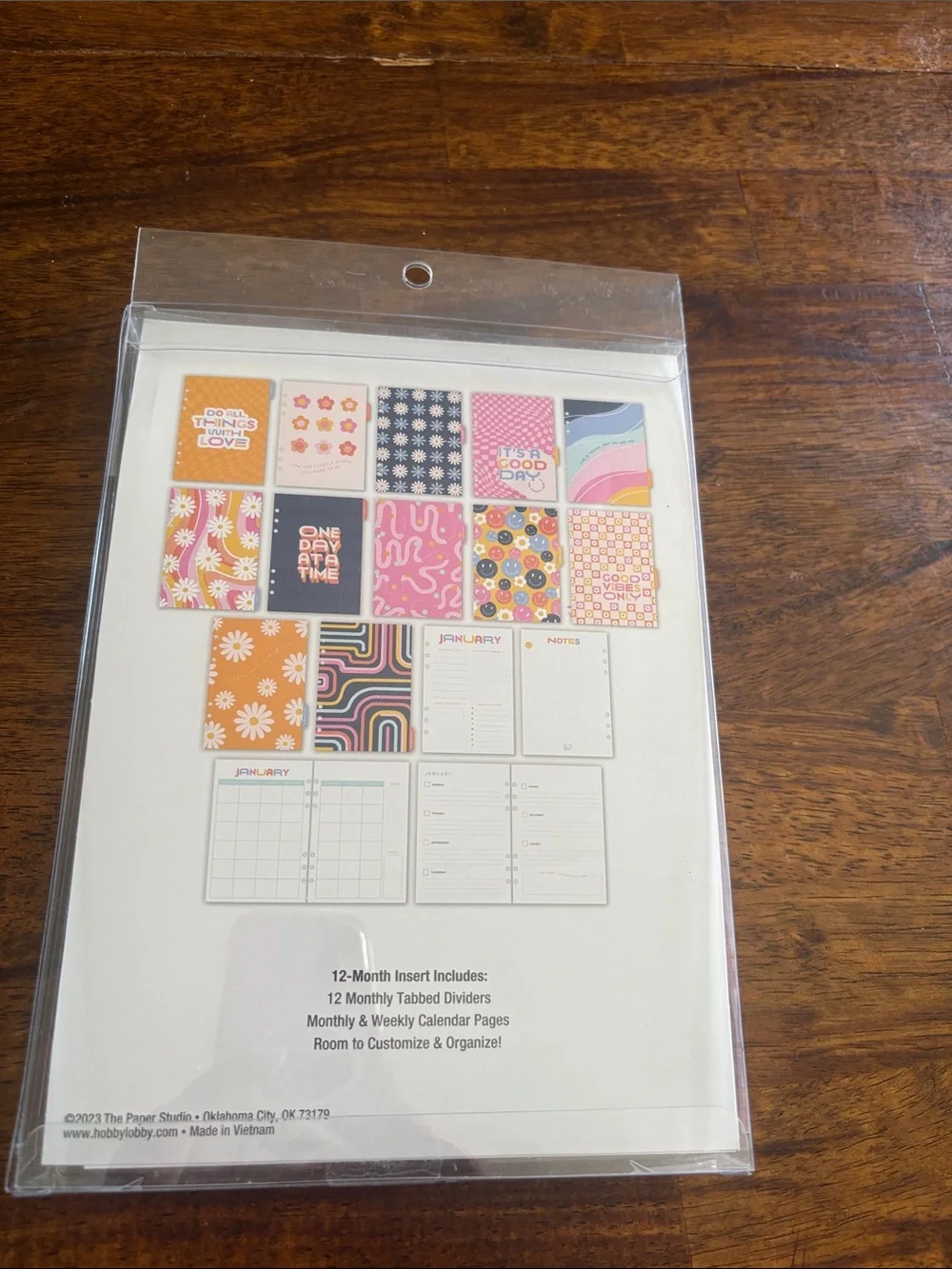 Good Vibes Smile Planner Inserts — Yellow Accent Undated Pages by Agenda 52